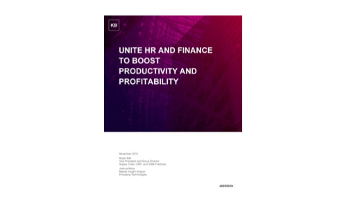 Aberdeen Report Unite Finance en HR om de productiviteit en winstgevendheid te verhogen